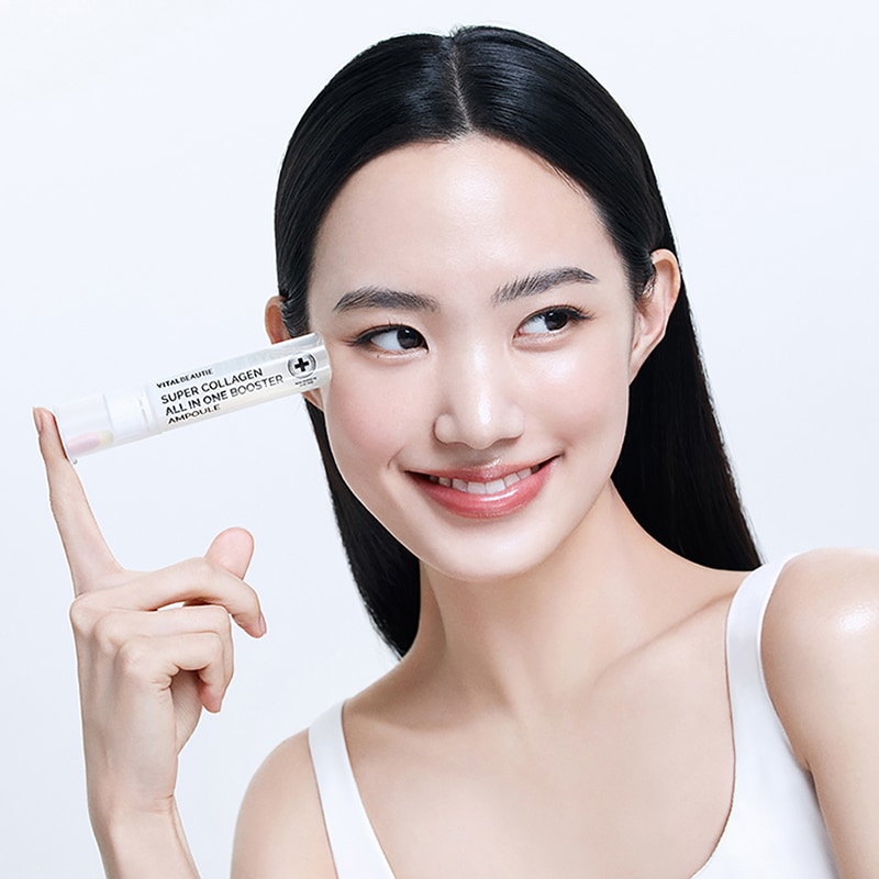 [桃味コラーゲン] スーパーコラーゲン オールインワン ブースター アンプル 28個 *1box 急速吸収率 ビタミンc グルタチオン ナイアシン ビオチン 鉄分