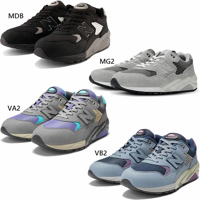 全4色　D幅 メンズ レディース NB 580 スニーカー シューズ 紐靴 ローカット MT580MDBD MT580MG2D MT580VA2D MT580VB2D