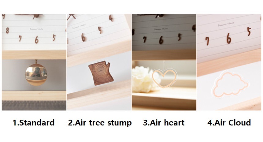 Banana Studio 4種 屋根裏部屋ノート (Air) スイングチュー ペンデュラム 無騒音のインテリア時計