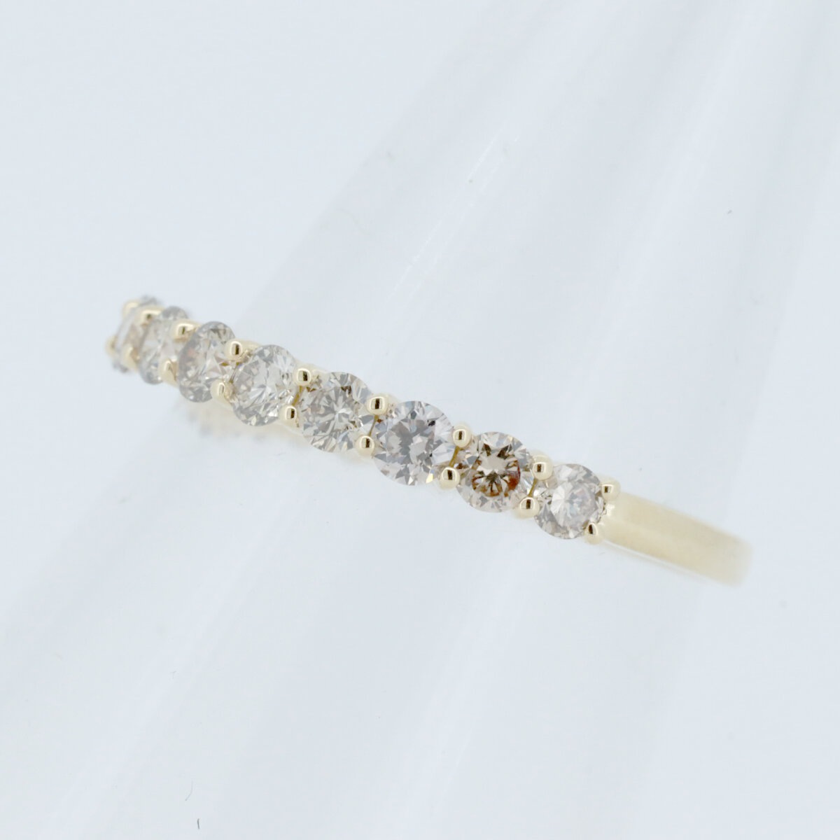 GSTV ハーフエタニティ ブラウン ダイヤモンド リング 指輪 1.00ct 16.5号 K18YG(18金 イエローゴールド) 質屋出品 GSTV ハーフエタニティ ブラウン ダイヤモンド リング 指輪 1.00ct 16.5号 K18YG(18金 イエローゴールド) 質屋出品