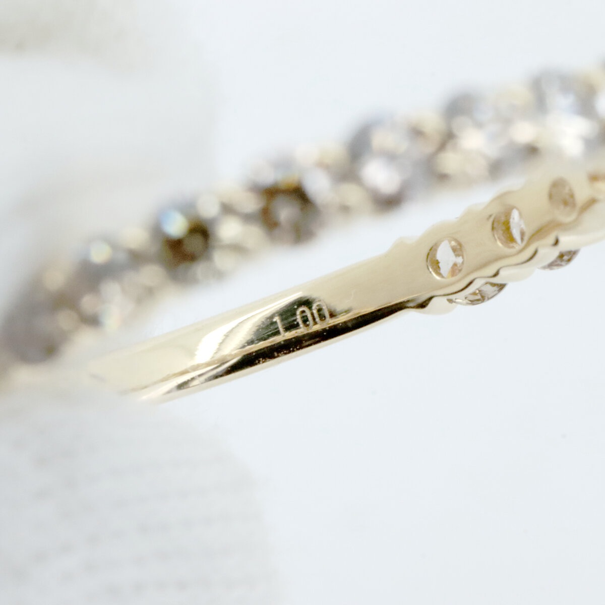 GSTV ハーフエタニティ ブラウン ダイヤモンド リング 指輪 1.00ct 16.5号 K18YG(18金 イエローゴールド) 質屋出品 GSTV ハーフエタニティ ブラウン ダイヤモンド リング 指輪 1.00ct 16.5号 K18YG(18金 イエローゴールド) 質屋出品