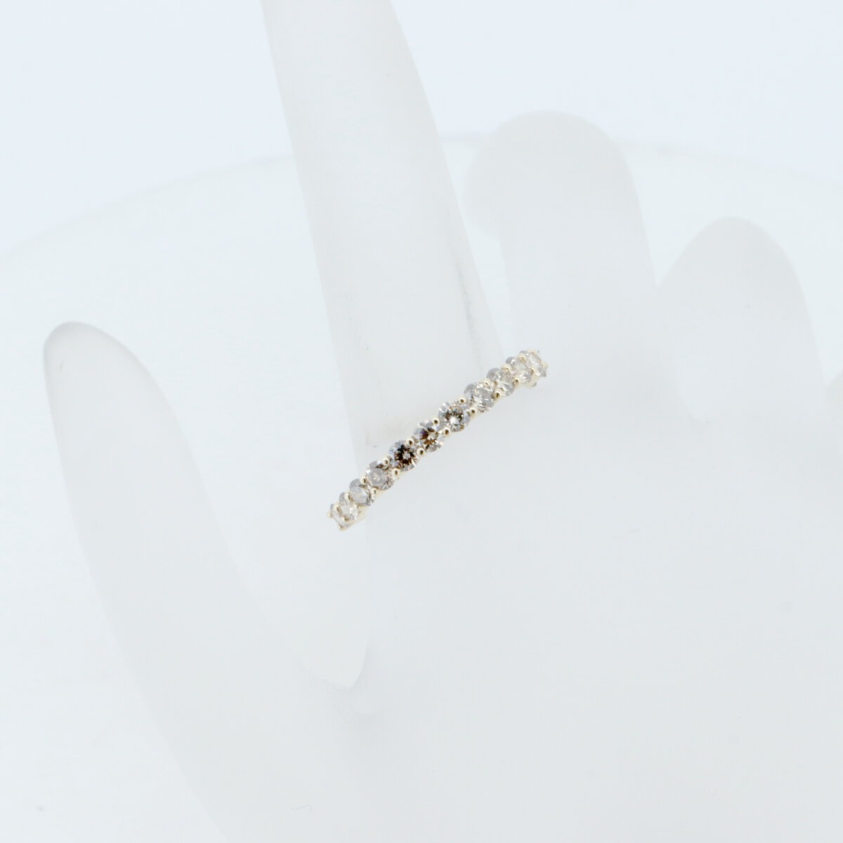 GSTV ハーフエタニティ ブラウン ダイヤモンド リング 指輪 1.00ct 16.5号 K18YG(18金 イエローゴールド) 質屋出品 GSTV ハーフエタニティ ブラウン ダイヤモンド リング 指輪 1.00ct 16.5号 K18YG(18金 イエローゴールド) 質屋出品