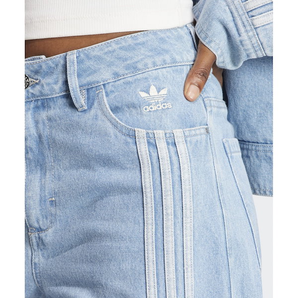 Qoo10] adidas ADIDASデニムパンツ - スカイブル