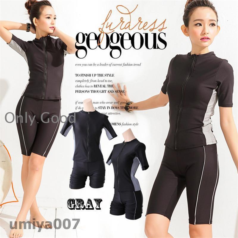 水着 レディース 水着 セパレート 体型カバー 競泳 めくれ防止 セットアップ 着痩せ 上下セット スポーツ ヨガウェア 大きいサイズ 春コーデ 水着 韓国