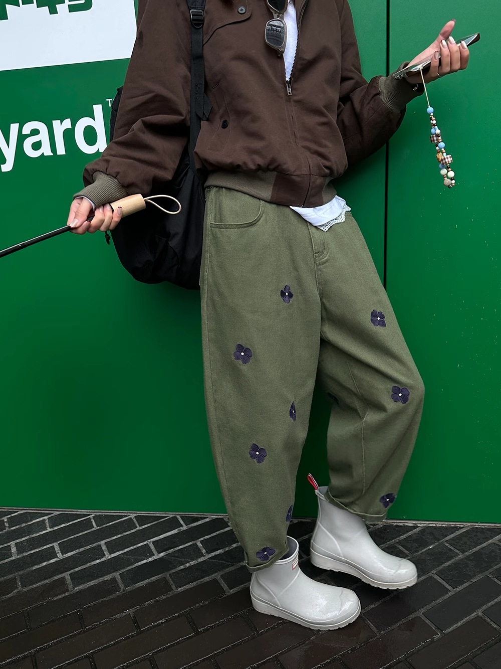 レディース パンツ ボトムス カーゴパンツ かわいい シンプル カジュアル かっこいい レトロ メンズライク ボーイッシュ スポーティー ガーリー クール 存在感 ヴィンテージ クラシカル カレッジ風