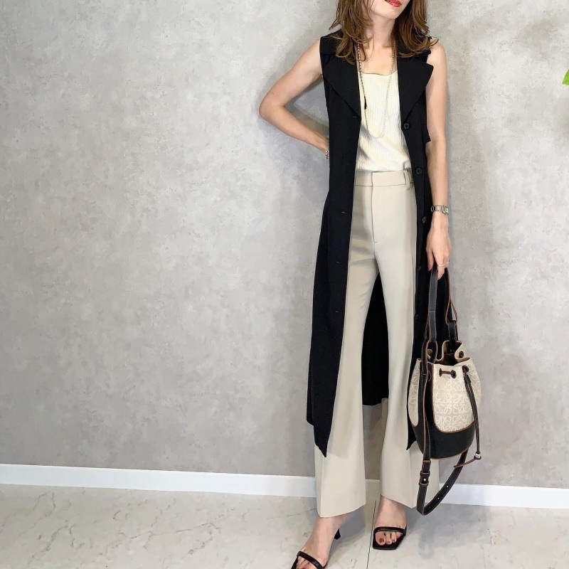 セットアップ 夏/新作/ロングカーディガン/カジュアルベスト+ベスト+パンツ/スリーピース/セット