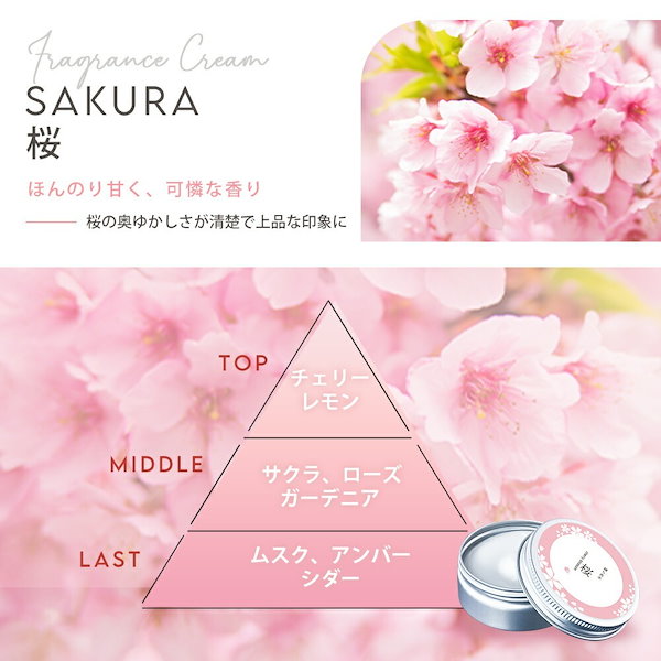 Qoo10] SAKURA & NATURAL 練り香水 レディース 香水 35g 緑茶