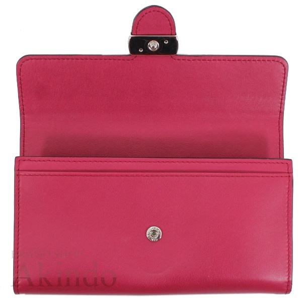 2つ折り 長財布GG インターロッキングG コンチネンタルウォレット 二つ折り長財布 369663 マゼンタ レディース