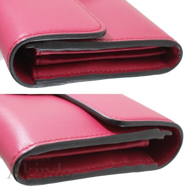 2つ折り 長財布GG インターロッキングG コンチネンタルウォレット 二つ折り長財布 369663 マゼンタ レディース