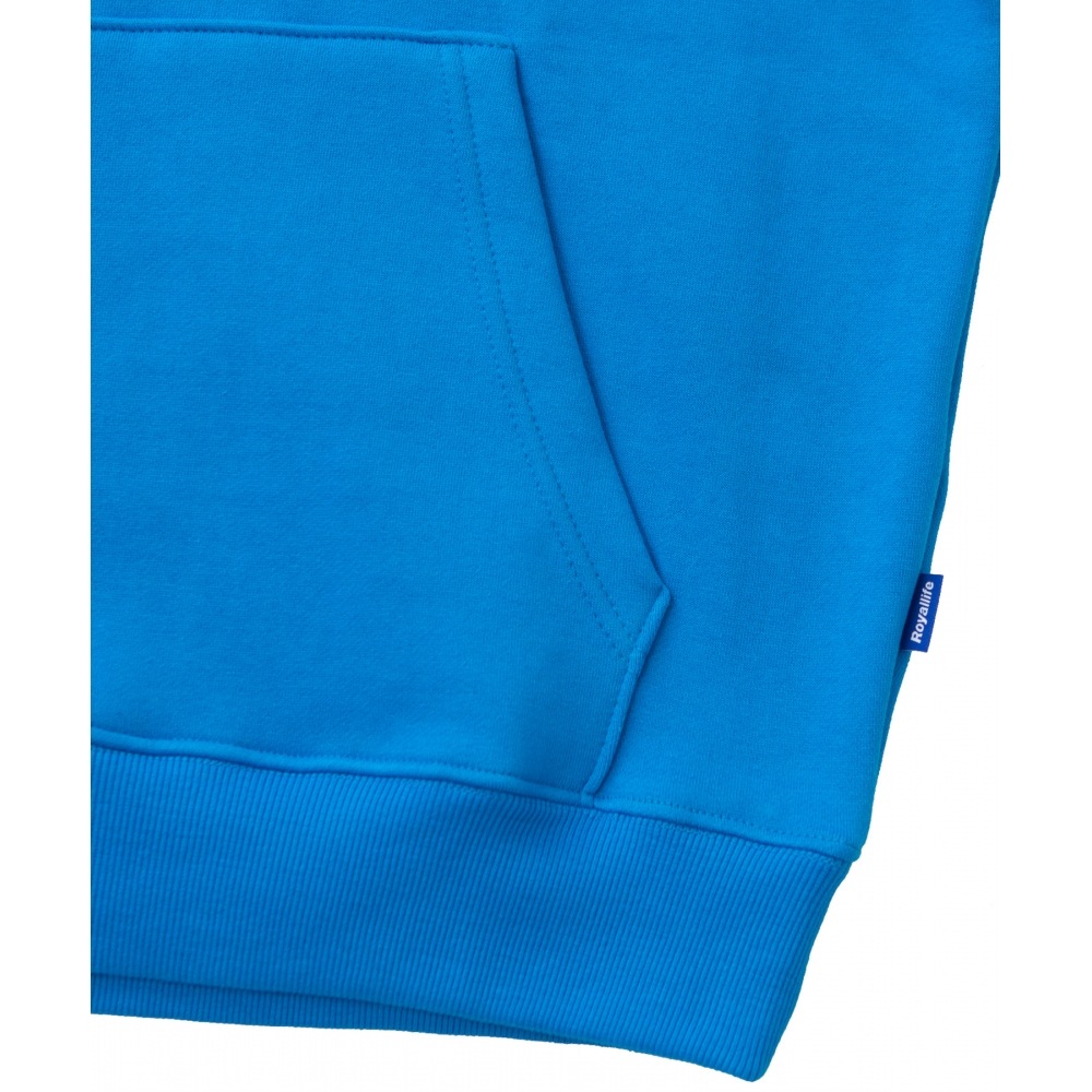 ROYALLIFE RLPH3001 OG刺繍ロゴ起毛フードティー - ブルー