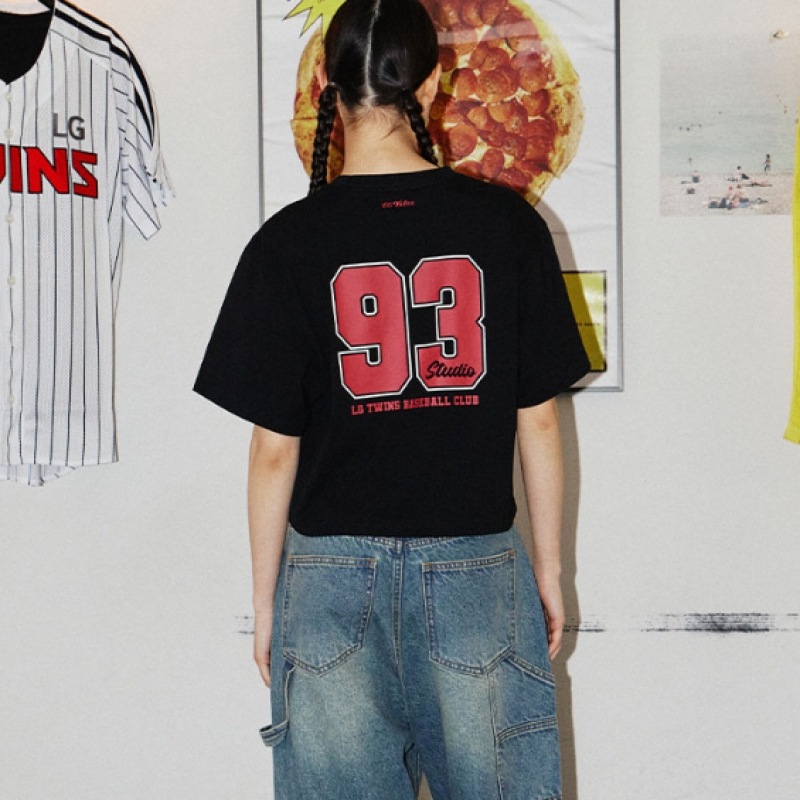 1993スタジオ [LGツインズ] オーバークロップTシャツ_ブラック