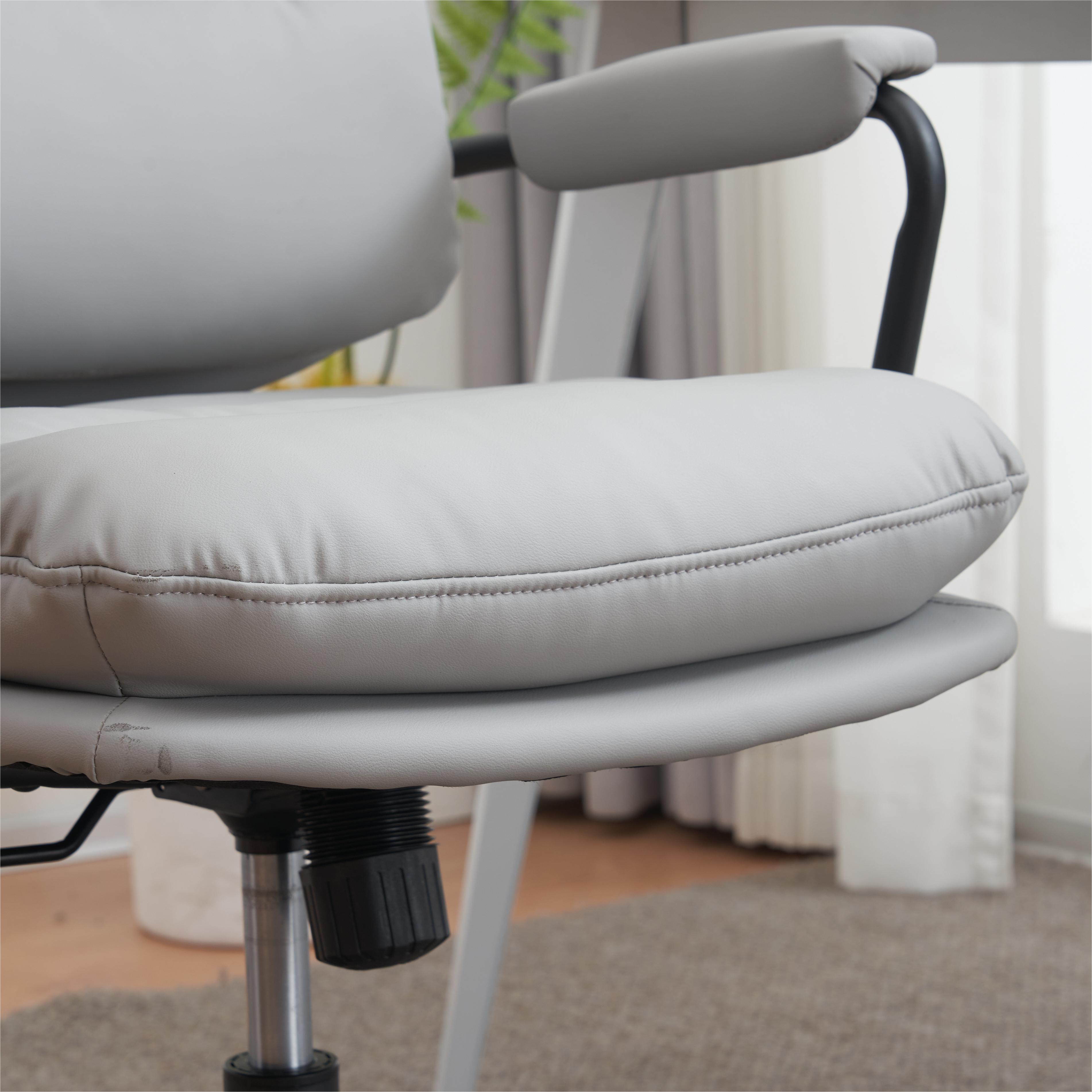 【国内出荷】【ファブリック】グレー デスクチェア 在宅ワーク オフィスチェア おしゃれ 3Dソフトパッド　極上の座り心地　360回転 椅子 肘付 チェア 学習 かわいい シンプル 疲れにくい 北欧 回