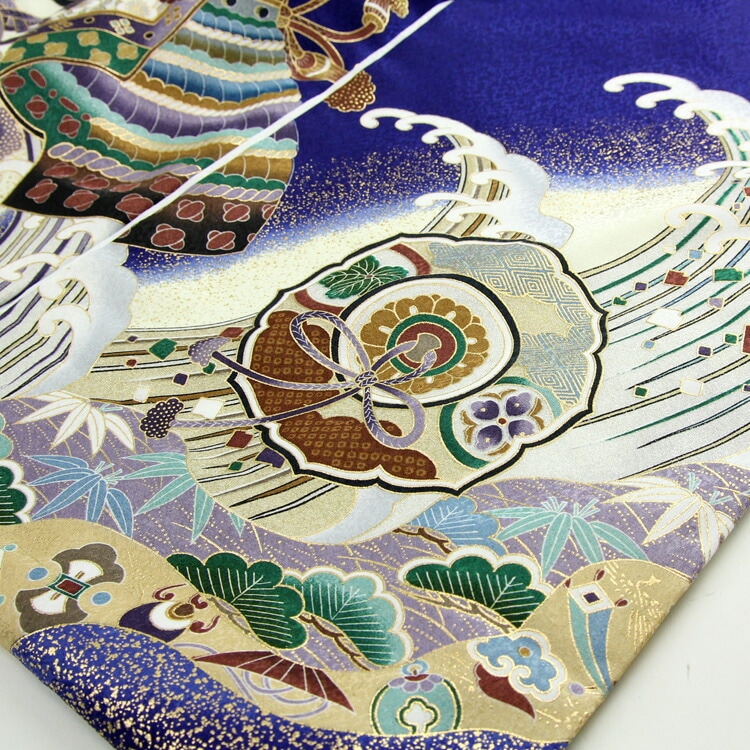 レンタル お宮参り 男の子 着物 レンタル 青紺地に兜と扇鞍小槌松に波お宮参り レンタル 衣装 男児 祝着 初着 産着 レンタル衣装 ネイビー ブルー レンタル お宮参り 男の子 着物 レンタル 青紺地に兜と扇鞍小槌松に波お宮参り レンタル 衣装 男児 祝着 初着 産着 レンタル衣装 ネイビー ブルー