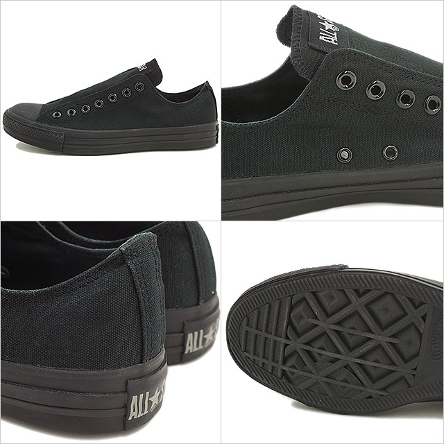 魅了 SLIP STAR ALL CONVERSE ローカット 3 スリップ オールスター コンバース III [32164011]日本正規品 靴  ブラックモノクローム OX カジュアル オプション2:7.0（25.5cm） - flaviogimenis.com.br