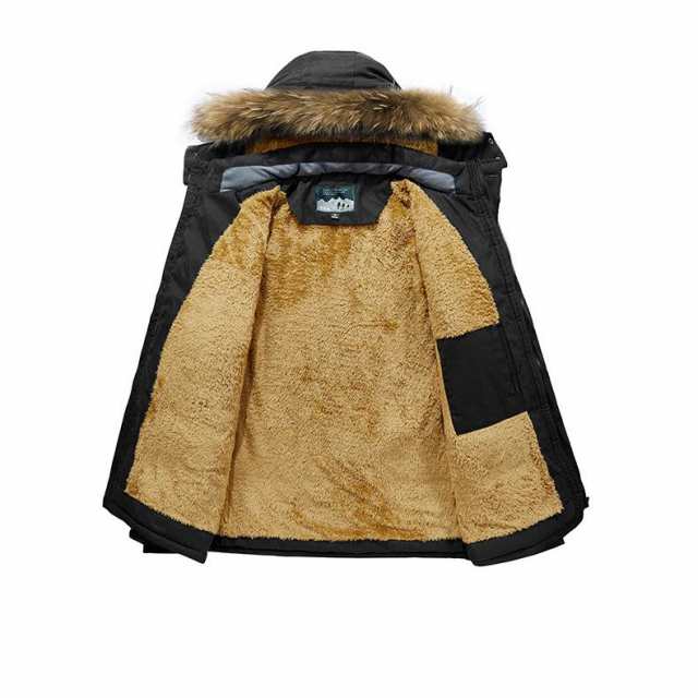 ミリタリージャケット モッズ メンズ アウター 冬 裏起毛 ジャケット フード付き ポアコート ブルゾン 厚手 防寒着 登山