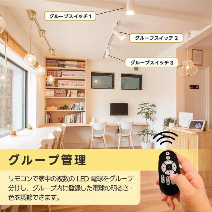 LEDスポットライト ダクトレール用 ライティングレール 照明 4個セット リモコン付き 調光調色 昼光色 昼白色 電球色 LED搭載 器具一体型 10W 60W相当 照明器具 天井照明 間接照明_9
