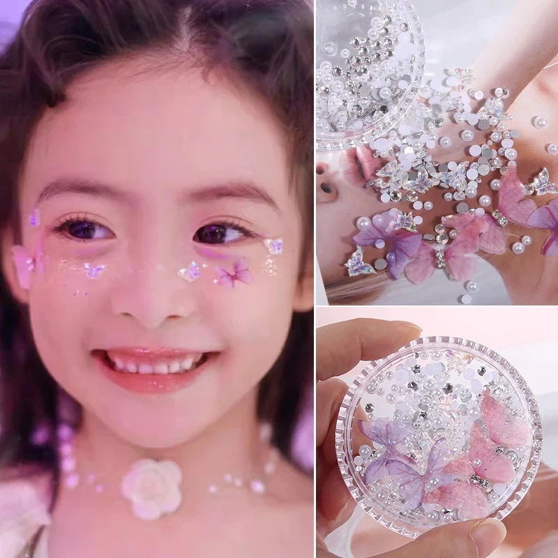 【1つ買うと1つ無料】【メガ割】ラッキーボックス アイメイク顔輝くダイヤモンドパール壊れたダイヤモンドスパンコール音楽祭ハニメイクステージパフォーマンスフォトスタジオ自撮りガールズグループ