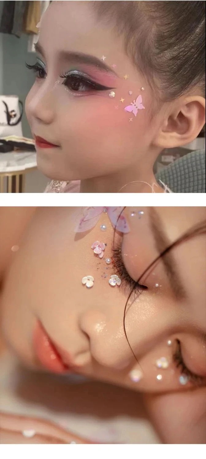 【1つ買うと1つ無料】【メガ割】ラッキーボックス アイメイク顔輝くダイヤモンドパール壊れたダイヤモンドスパンコール音楽祭ハニメイクステージパフォーマンスフォトスタジオ自撮りガールズグループ