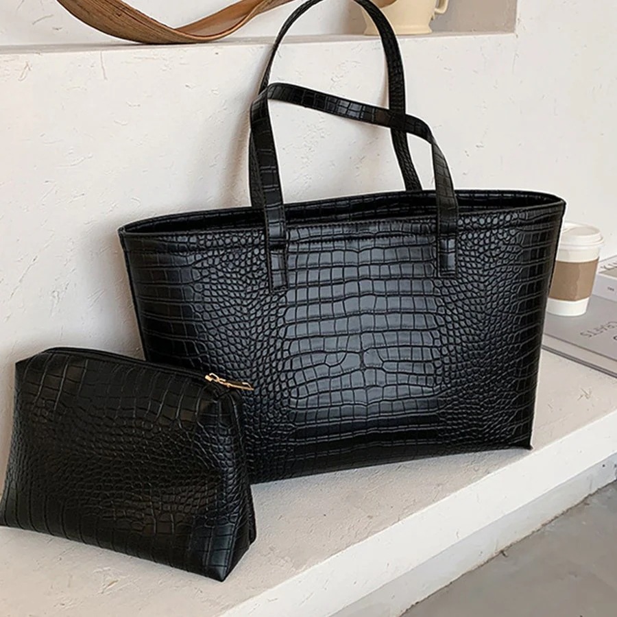 A4 トートバッグ クロコダイル柄 鞄 かばん ブラック ベージュ ライトブラウン ホワイト イエロ A4 トートバッグ クロコダイル柄 鞄 かばん ブラック ベージュ ライトブラウン ホワイト イエロ