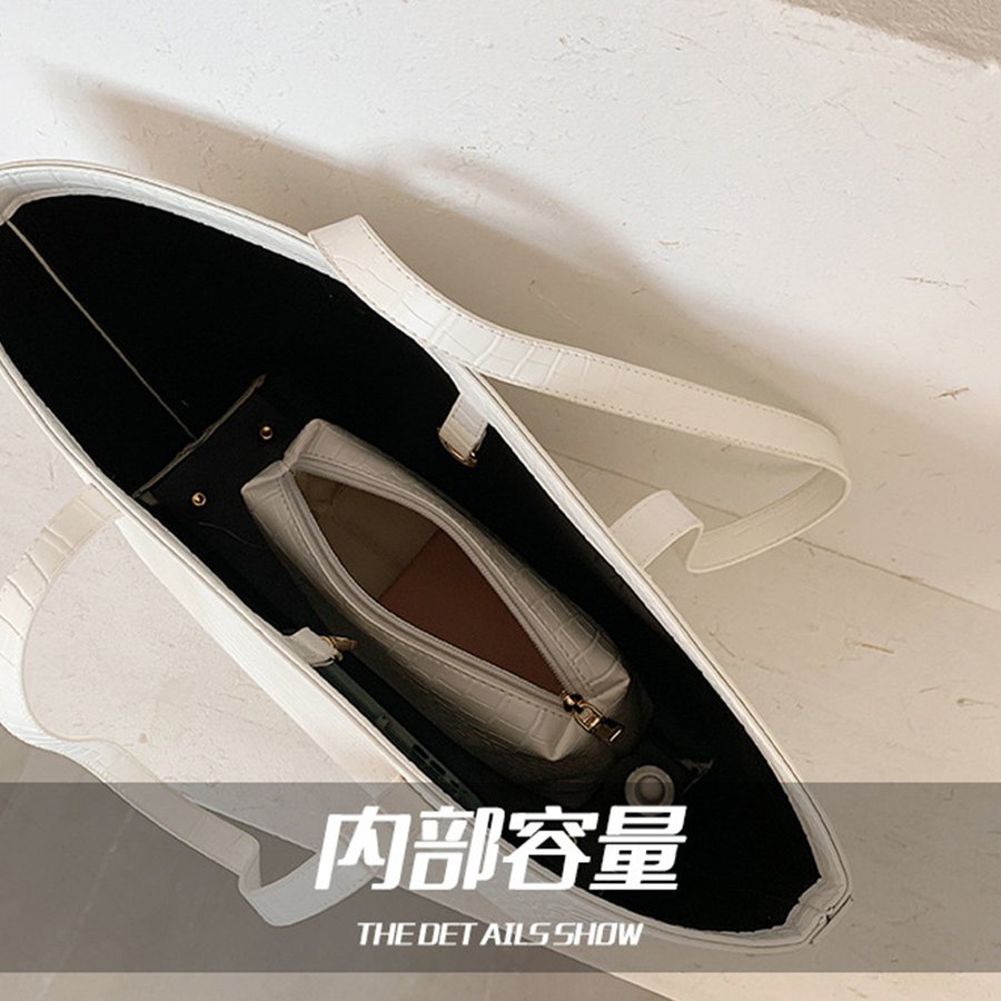 A4 トートバッグ クロコダイル柄 鞄 かばん ブラック ベージュ ライトブラウン ホワイト イエロ A4 トートバッグ クロコダイル柄 鞄 かばん ブラック ベージュ ライトブラウン ホワイト イエロ