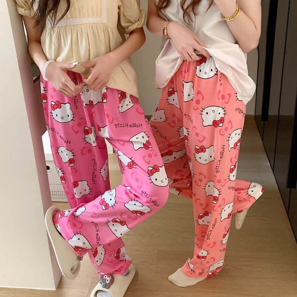 Qoo10] サンリオ メガ割り キティちゃん ロングパンツ 部