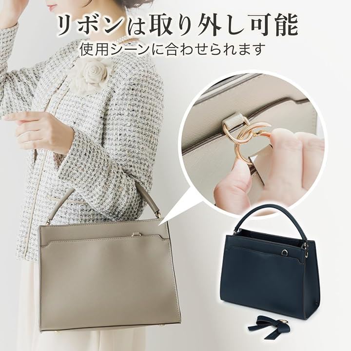 ハンドバッグ レディース ショルダーバッグ 2way 斜めがけ オケージョンバッグ セレモニーバッグ ワンハンドル(グレージュ)