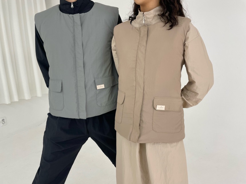 [MATIA]リバーシブル軽量ダウンジャケット/ベスト 愛犬美容 美容師 ガウン 防水 防毛 美容服