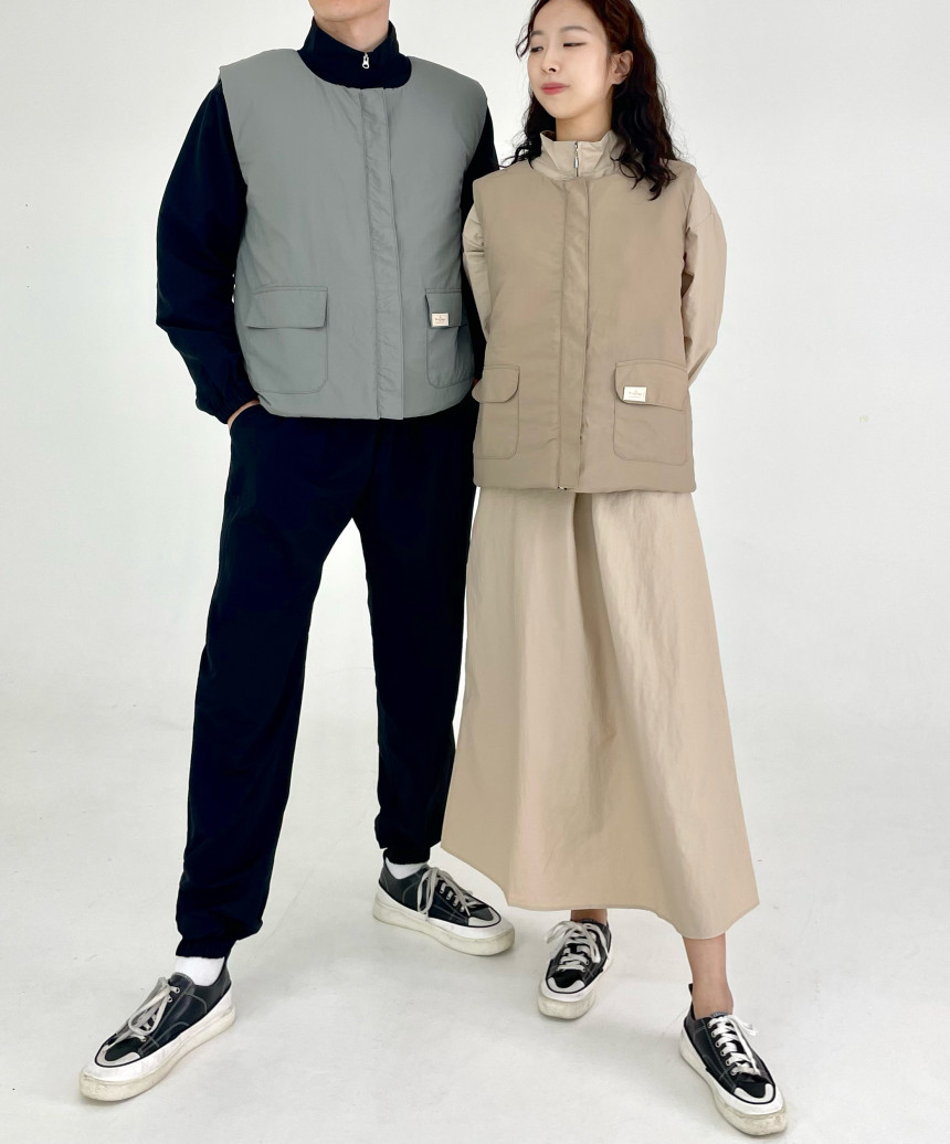 [MATIA]リバーシブル軽量ダウンジャケット/ベスト 愛犬美容 美容師 ガウン 防水 防毛 美容服