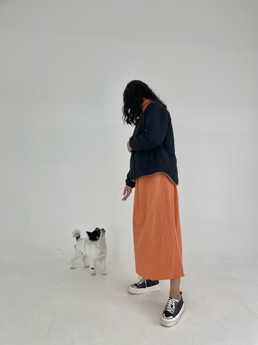 [MATIA]リバーシブル軽量ダウンジャケット/ベスト 愛犬美容 美容師 ガウン 防水 防毛 美容服