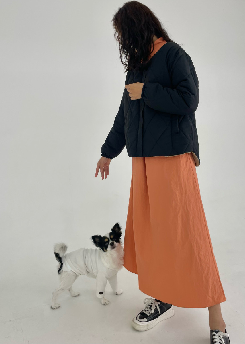 [MATIA]リバーシブル軽量ダウンジャケット/ベスト 愛犬美容 美容師 ガウン 防水 防毛 美容服