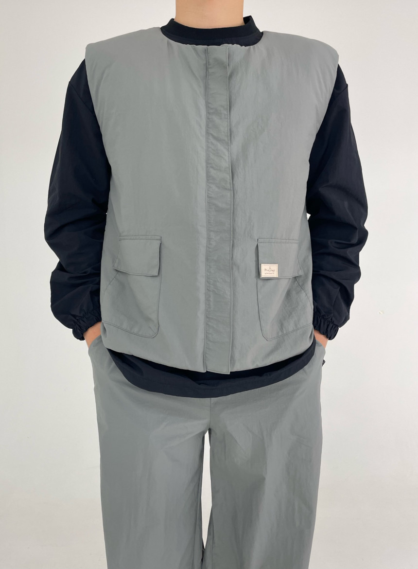 [MATIA]リバーシブル軽量ダウンジャケット/ベスト 愛犬美容 美容師 ガウン 防水 防毛 美容服