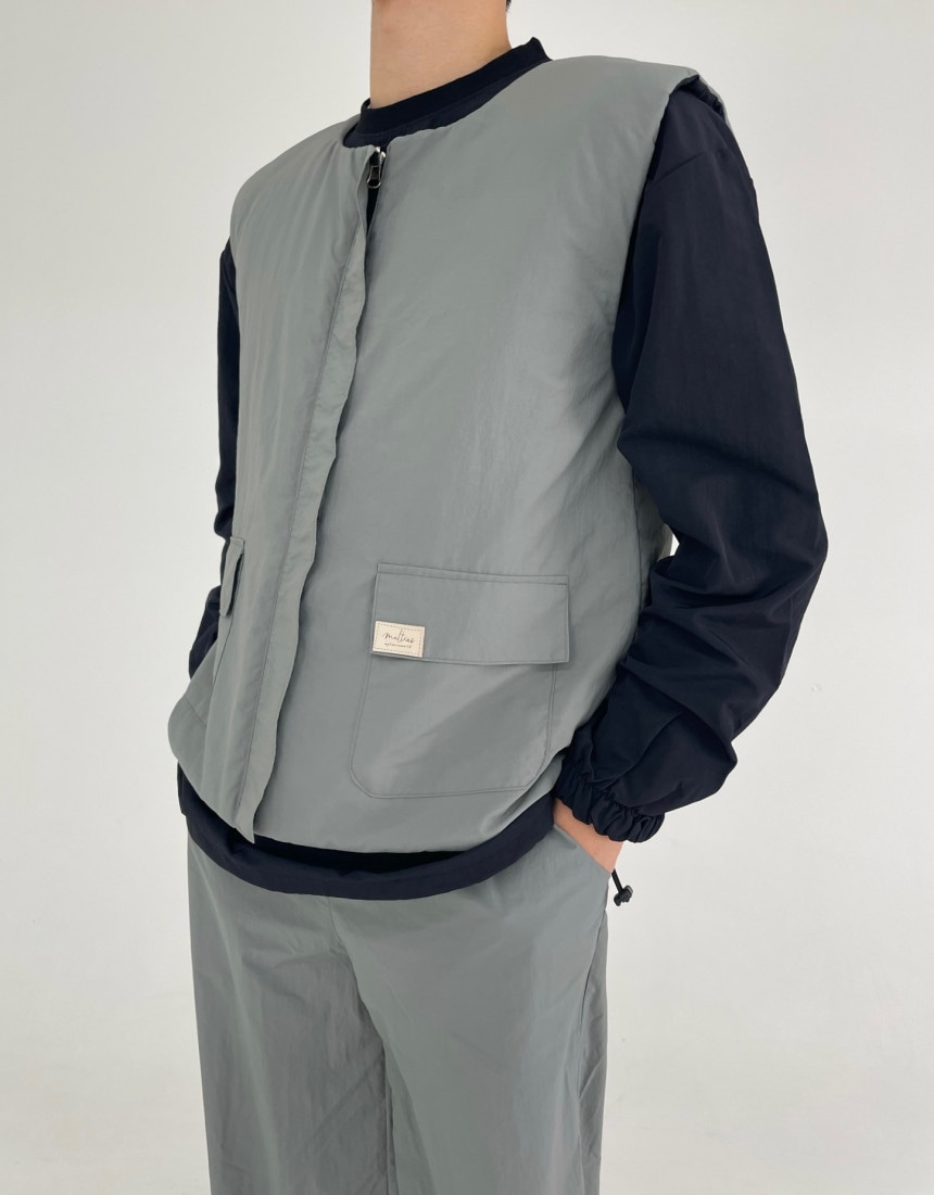 [MATIA]リバーシブル軽量ダウンジャケット/ベスト 愛犬美容 美容師 ガウン 防水 防毛 美容服