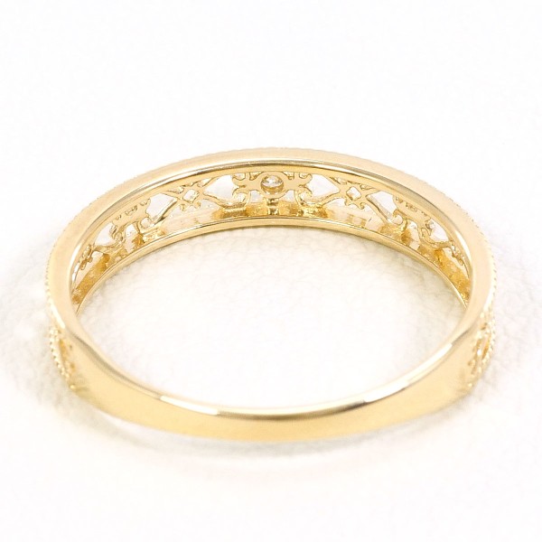 K10 10金 YG イエローゴールド リング 指輪 5号 ダイヤ ジュエリー