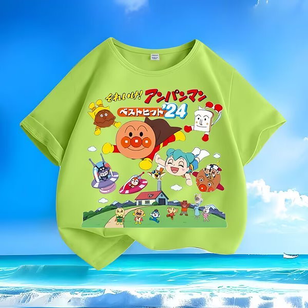アンパンマン　子ども服　半袖　Tシャツ　トップス　#570 Qoo10] それいけ! アンパンマン 子供服 半袖T