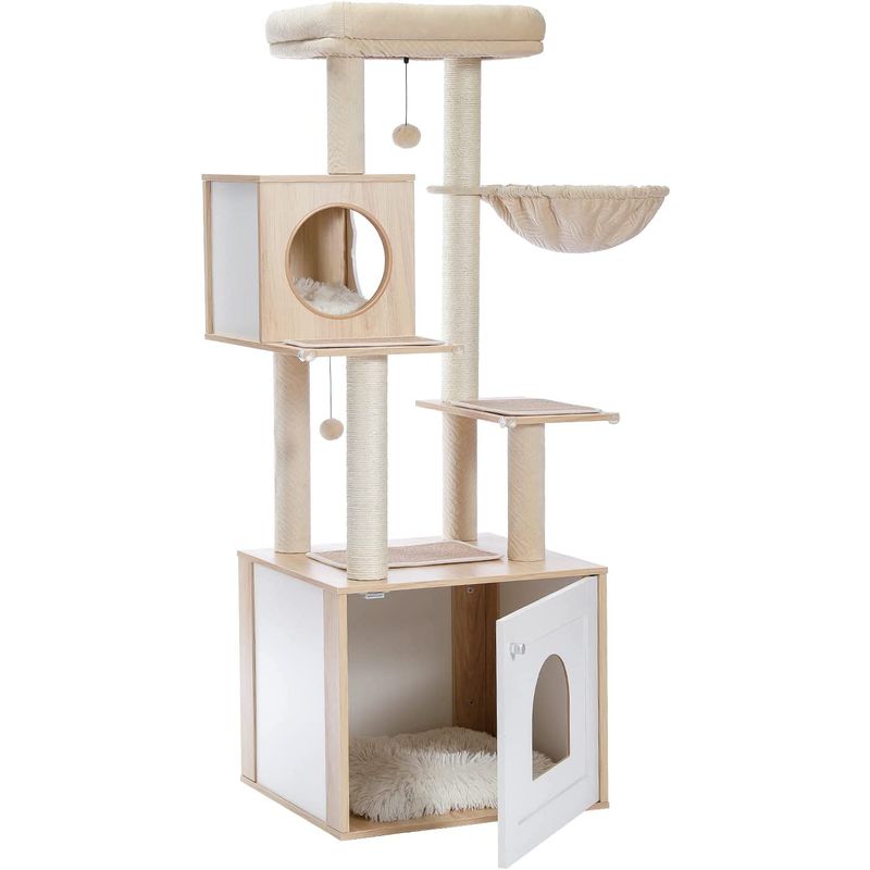 キャットタワー ホワイト 猫 タワー 猫の家具 キャットウォーク