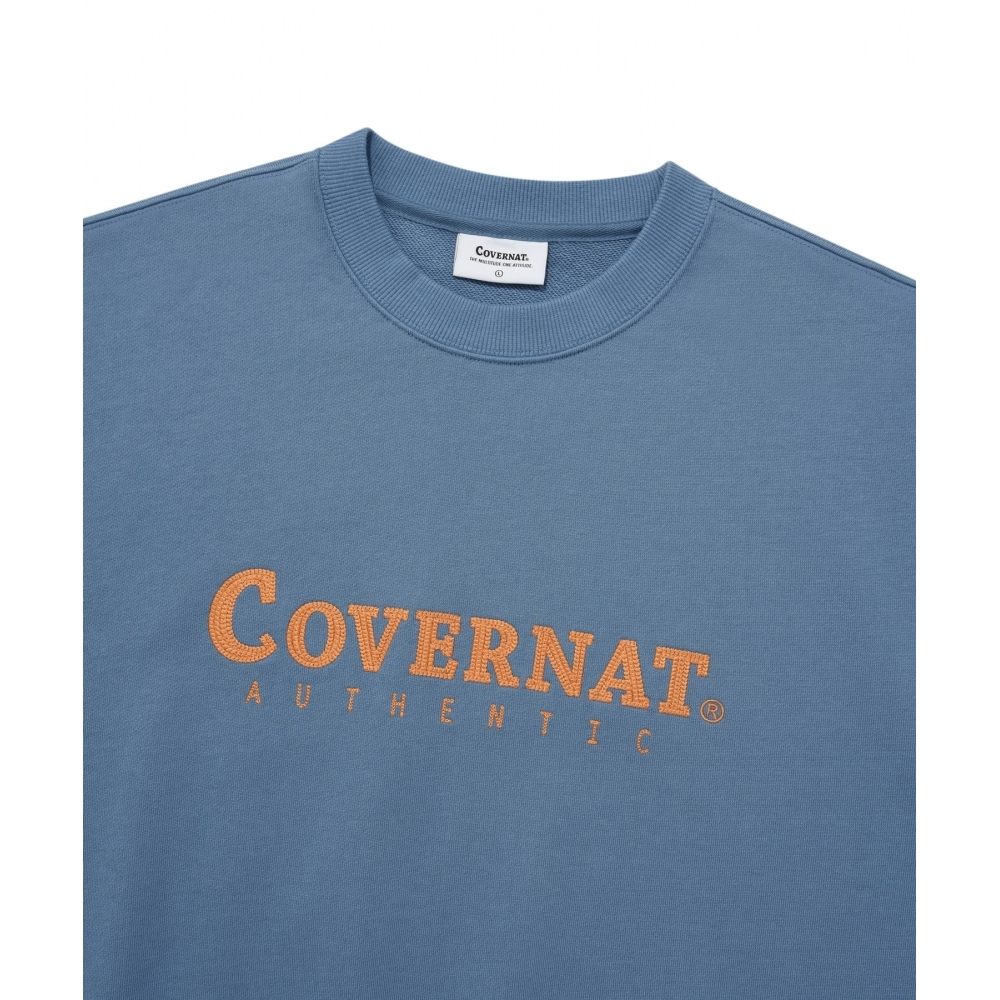 COVERNAT アセンティック ロゴ マンツーマン ブルー