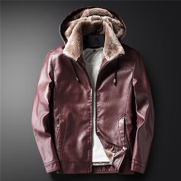 新品 大人気 レザージャケット ライダースジャケット メンズ 裏ボア 裏起毛 バイクジャケット フード付 革ジャン 秋冬 防風 防寒 暖かい アウター