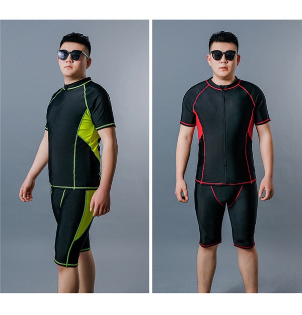 水着 メンズ 上下セット セットアップ パパ 半袖 ラッシュガード ハーフパンツ ブラック スポーツ水着 ジム スポーツジム プール 海 ブラック 大きいサイズ 3L 4L 5L 6L 7L 8L 9