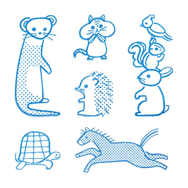 （まとめ買い）透明スタンプ 氷印 6個セット（小/大各3個入） ドウブツセット CLSS-006 [x3]