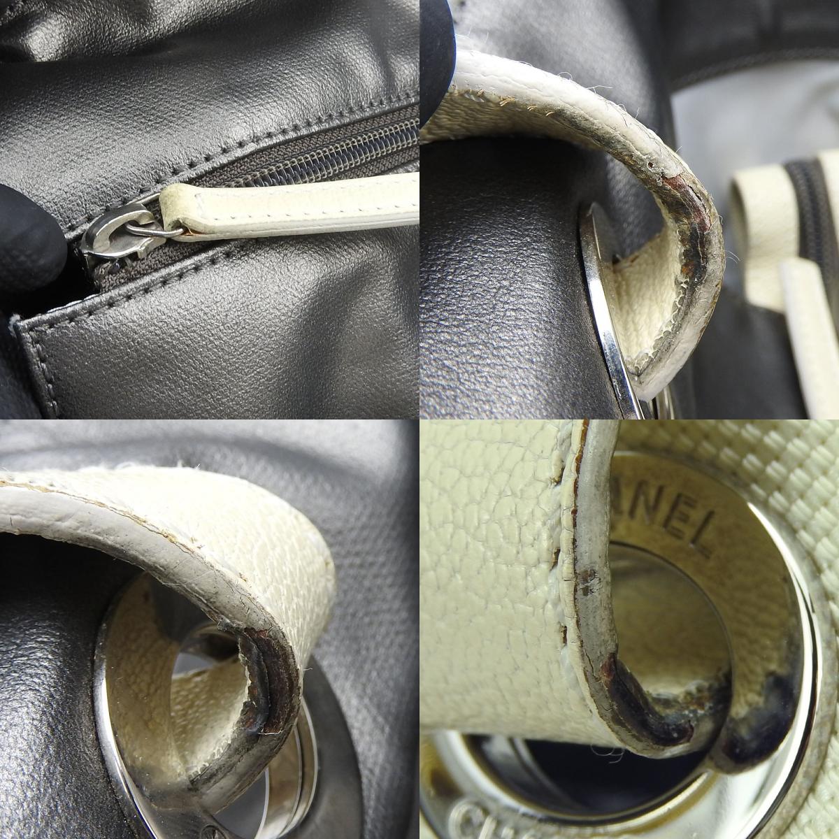 中古 トートバッグ パリビアリッツGM コーティングキャンバス シルバー アイボリー シルバー金具 ポーチ付き バイカラー レディース 女性 中古 トートバッグ パリビアリッツGM コーティングキャンバス シルバー アイボリー シルバー金具 ポーチ付き バイカラー レディース 女性