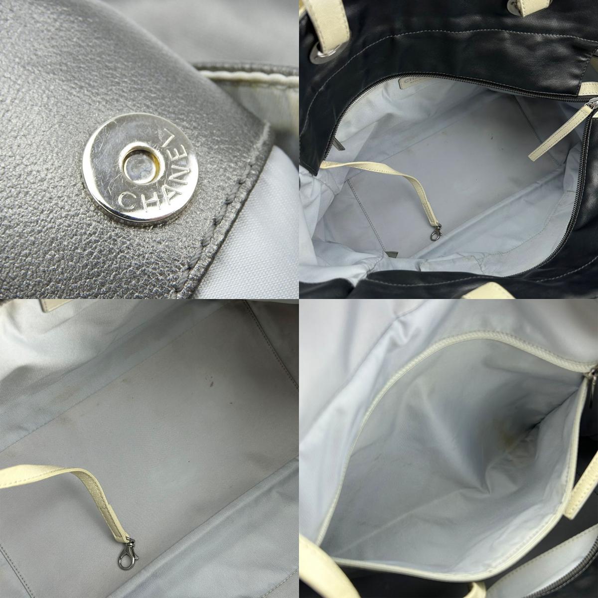 中古 トートバッグ パリビアリッツGM コーティングキャンバス シルバー アイボリー シルバー金具 ポーチ付き バイカラー レディース 女性 中古 トートバッグ パリビアリッツGM コーティングキャンバス シルバー アイボリー シルバー金具 ポーチ付き バイカラー レディース 女性