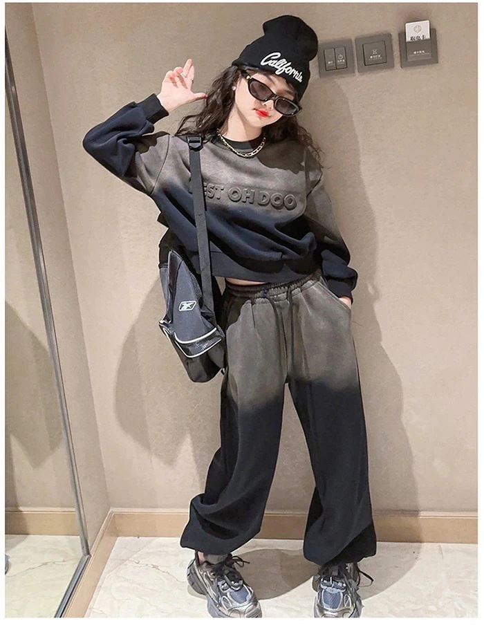 子供ジャージ 女の子 ジャージ キッズ 子供服 セットアップグラデーション 春秋服 長袖 ロングパンツ 長ズボン 韓国子供服 スポーツ トレーナー 運動着