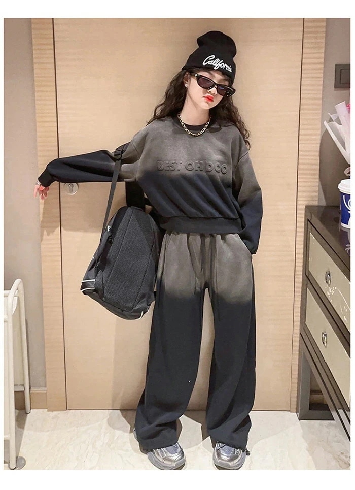 子供ジャージ 女の子 ジャージ キッズ 子供服 セットアップグラデーション 春秋服 長袖 ロングパンツ 長ズボン 韓国子供服 スポーツ トレーナー 運動着