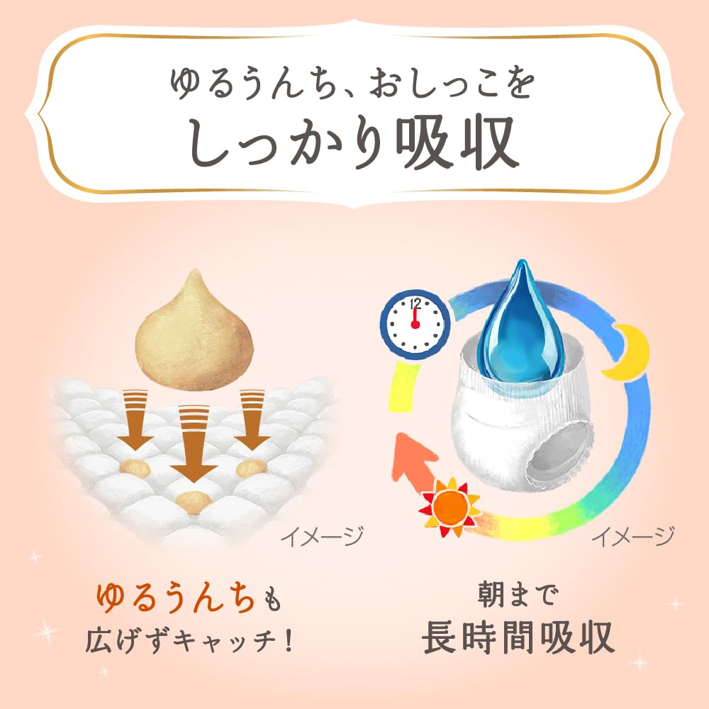【Amazon.co.jp限定】【パンツ Mサイズ】メリーズファーストプレミアム(6~11kg) 184枚(46枚×4パック) [ケース品]「繊細な肌に5ッ星のやさしさを」