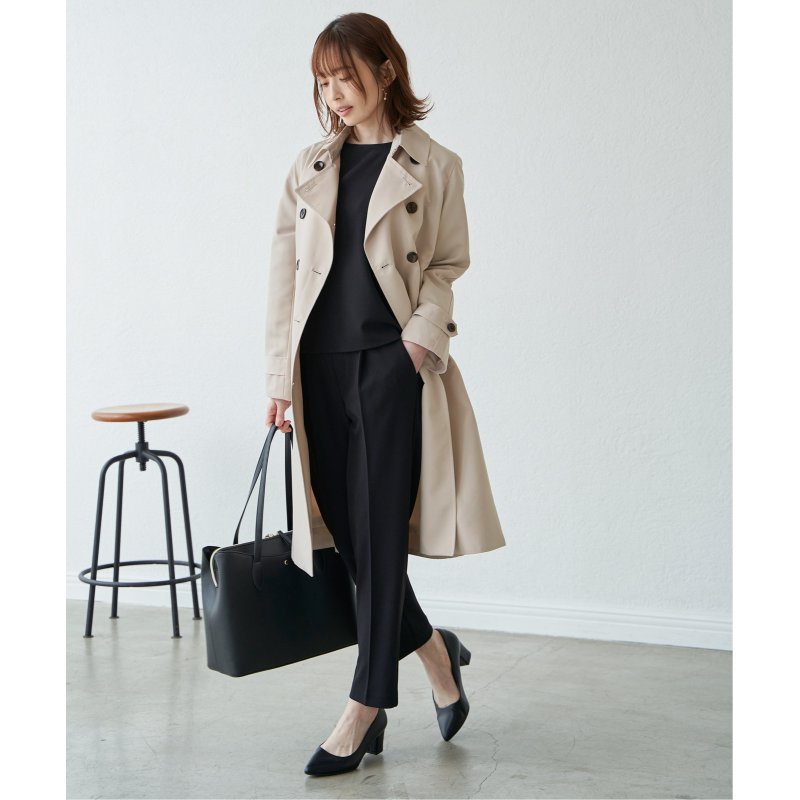 撥水ロングトレンチコート
