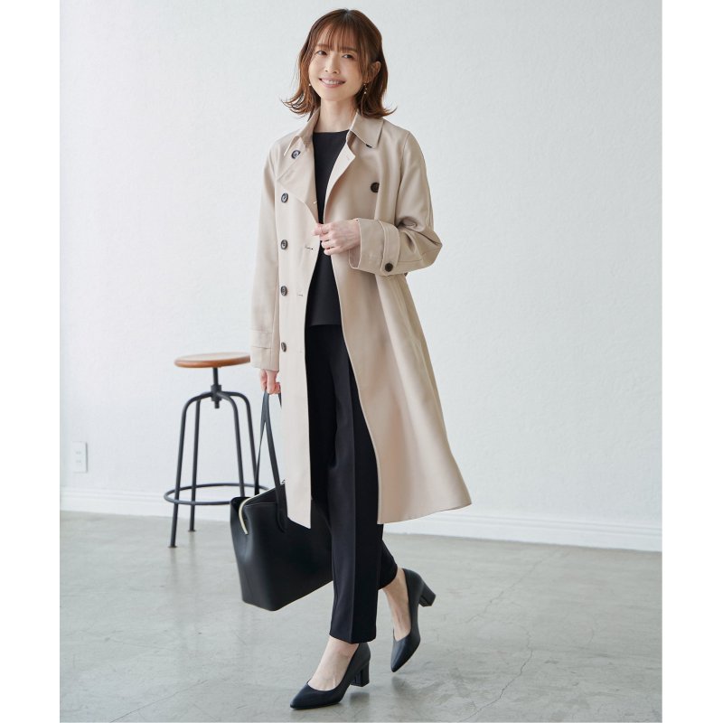 撥水ロングトレンチコート
