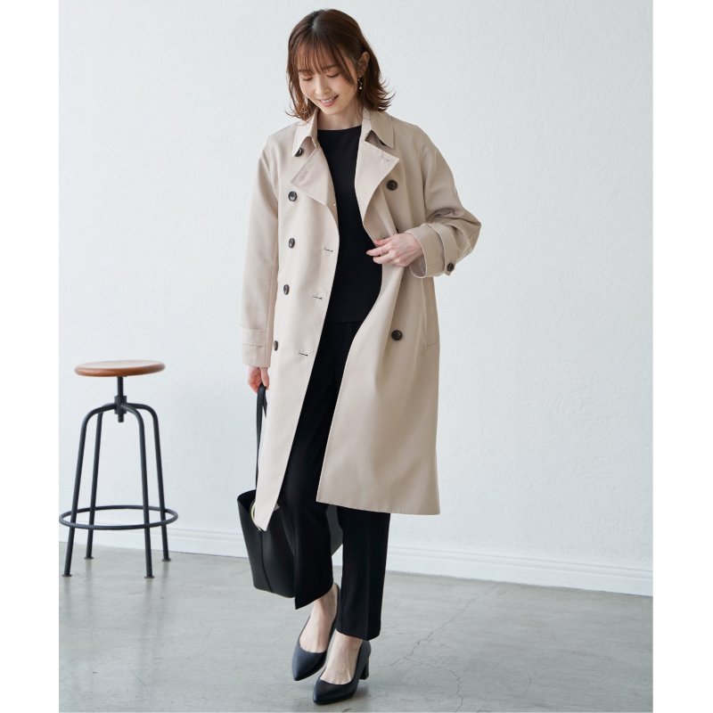撥水ロングトレンチコート