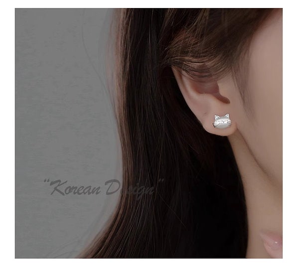 Qoo10] エフティービー ピアス レディース 18金 仕上げ 猫顔