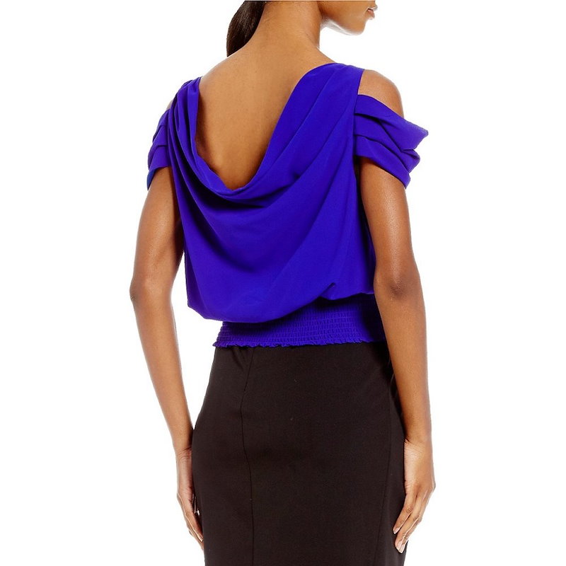 ベルバッジリーミシュカ レディース トップス ブラウス・シャツ【Belle Badgley Mischka Roxanne Cold Shoulder Top】Cobalt ベルバッジリーミシュカ レディース トップス ブラウス・シャツ【Belle Badgley Mischka Roxanne Cold Shoulder Top】Cobalt