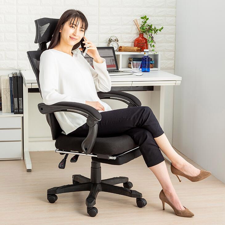 リクライニングリラックスチェア フットレスト付き フットレスト リクライニングチェア ロッキング機能 高さ調節 360度回転 快適チェアー ゲーミングチェアー